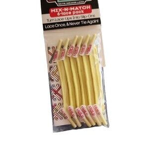 ULace Premium No-Tie Sneaker Customizing Shoe Laces Yellow 6-Segment Pack